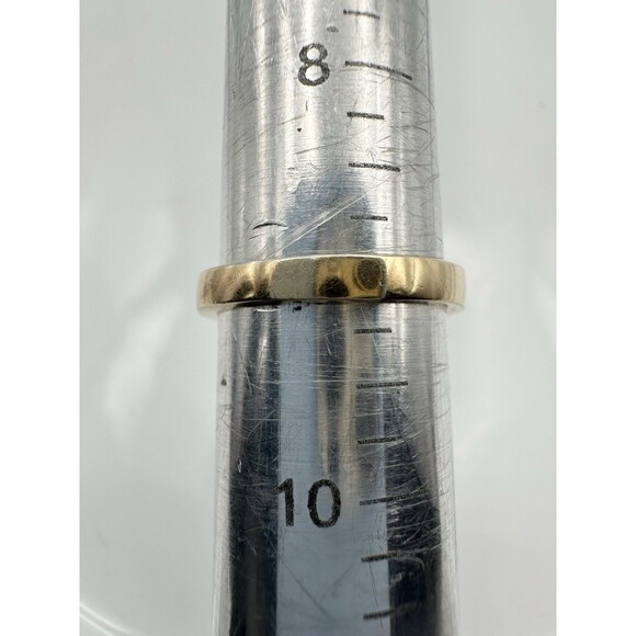 EDCO 925 Sterling Silver 14k Gold Vermeil Natural Blue Topaz Ring Size 9 - Picture 5 of 6